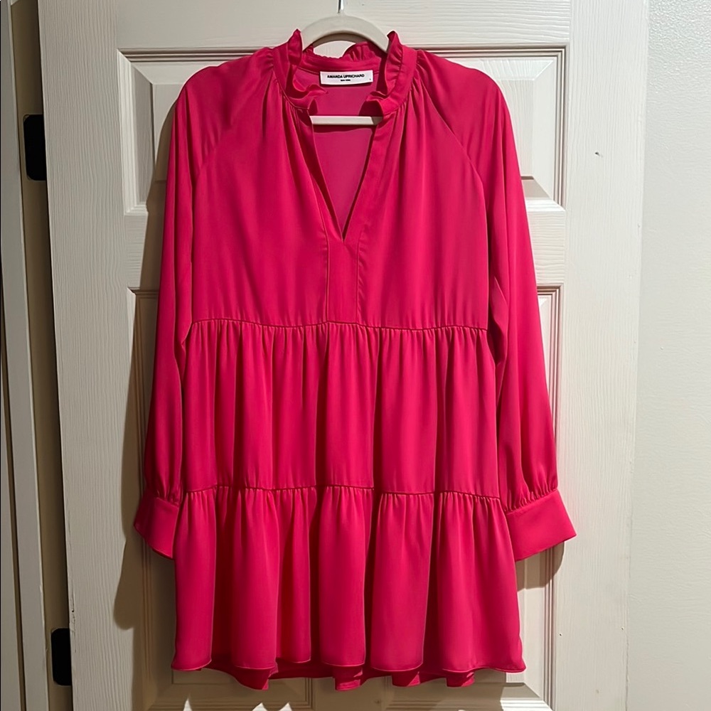 Who What Wear Pink Babydoll Dress with Bishop Sleeves